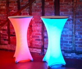 30" Illuminated Cocktail Table w/ Spandex