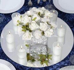 Glass Mirror Center Piece - 10inch Dia