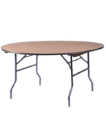 5FT Round Wood Folding Table