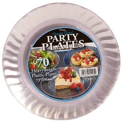 Clear plastic disposable plates - 70 count