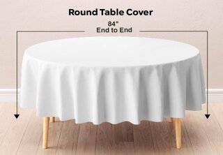 5ft round Disposable Plastic Table Cover (84")