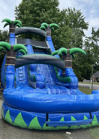 Tropical 18ft water slide 