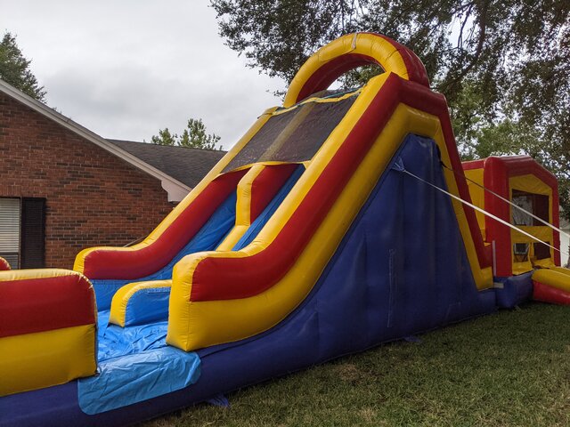 Attached to our modular bounce house