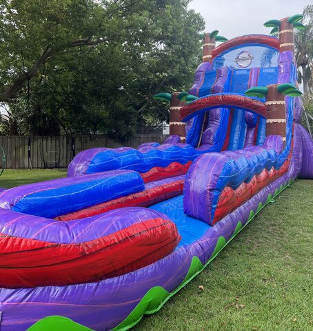 22’ DL Hurricane extended lane waterslide