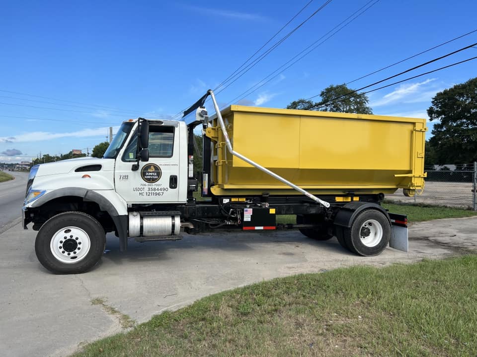 Dumpster placed at the curb for pickup from Dumpee Dumpster Rentals Dumpster placed at the curb for pickup from Dumpee Dumpster Rentals