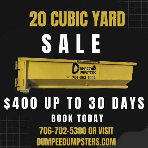 20 Yard Dumpster 30 Day Special
