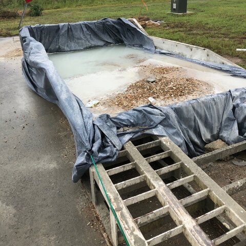Concrete Washout Bin With Ramps