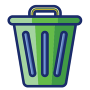 Trash bin icon representing dumpster service by Dump Right LLC