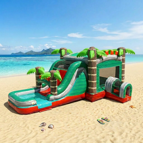 Tropical Bounce House Combo Wet/Dry