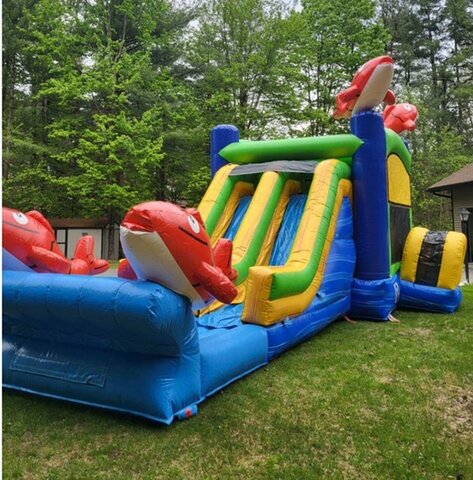 Kahuna Dual Lane Wet Dry Bounce House Combo