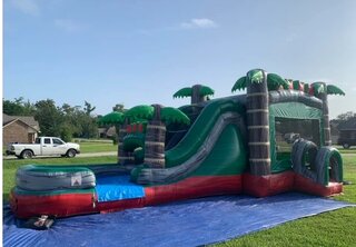 Tropical Bounce House Combo Wet or Dry