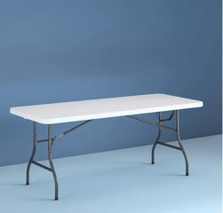 8ft white folding table