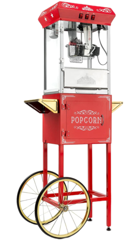 Red Popcorn Machine with Servings for 50