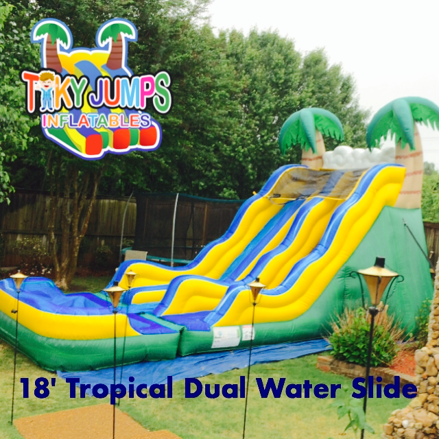 18' Tropical Dual Water Slide Memphis TN Rentals