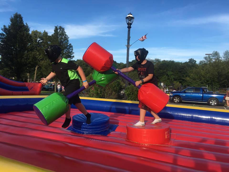 Jousting arena includes Jousting ring, 2 foam padded Jousting Poles, 2