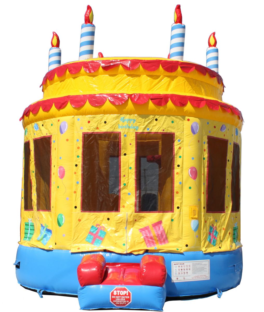 Birthday cake bouncer Jumpers4you bounce house rentals in Orange Park, Florida