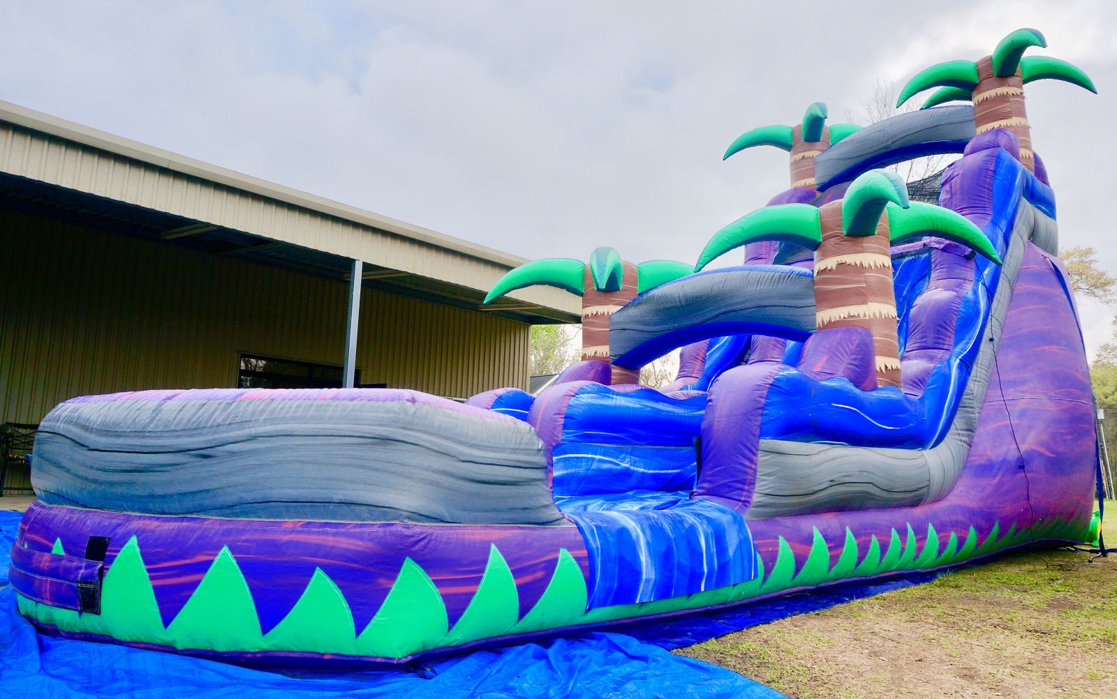 15ft Purple Crush Water Slide Bounce E Bounce Lafayette