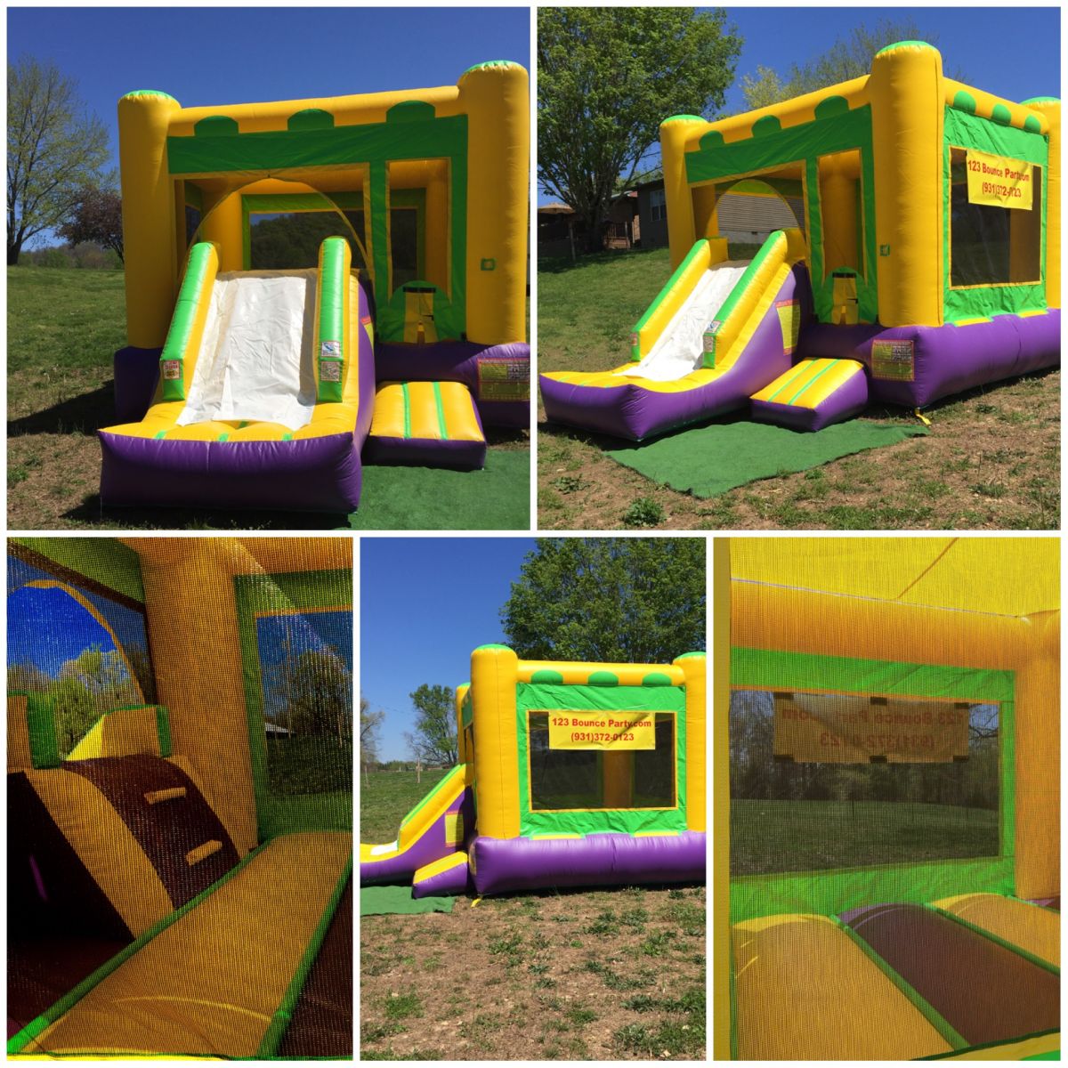 123 Bounce Party LLC party rentals start at just 75, cleaned weekly Dunk tank, water slide