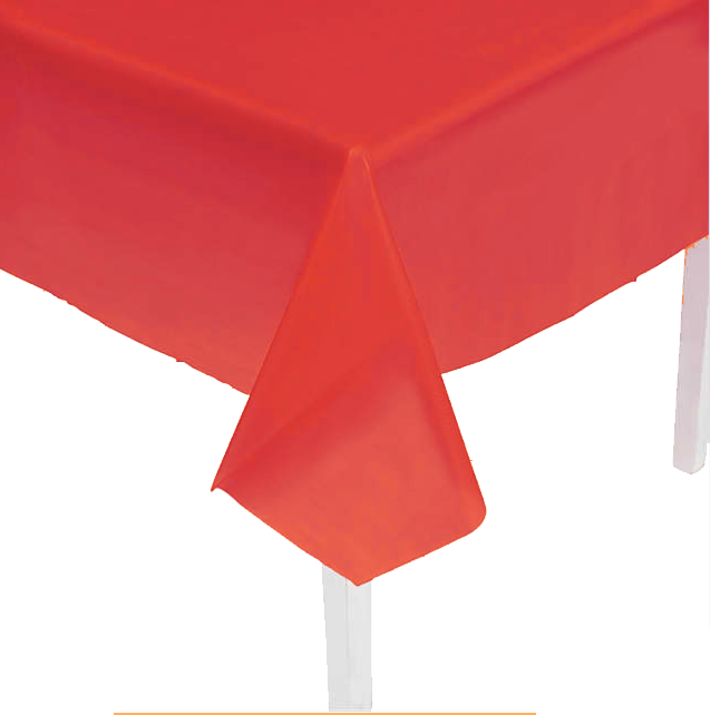 Red Plastic Table Cover for Sale Austin TX AustinBounceHouse.Rentals