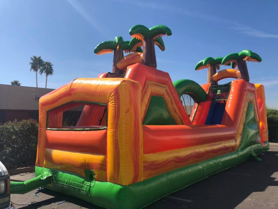 18ft Jungle Run double slide AZ Jolly Jumpers Party Rentals