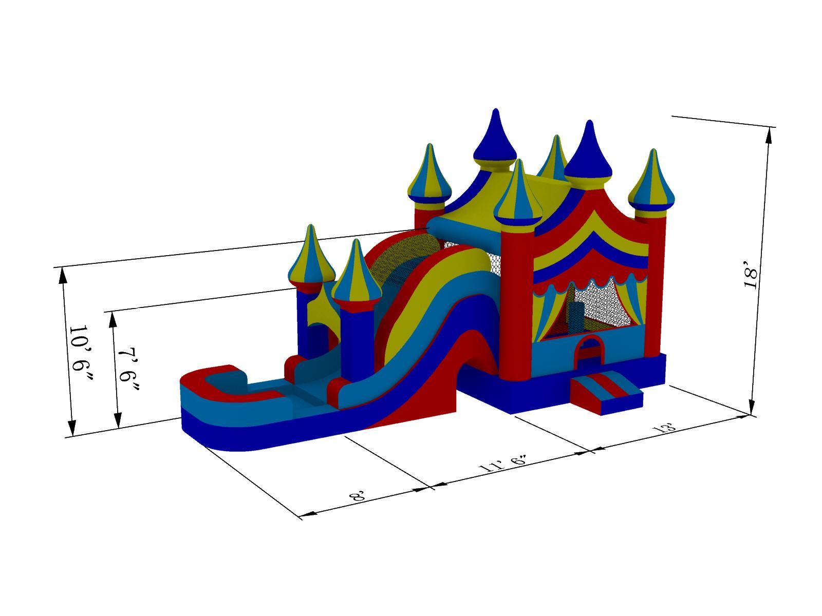 Big Top Carnival Jumper Inflatable Bounce House Combo Event Rental Serving Northwest
