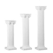 4' White Greek Pillar Column