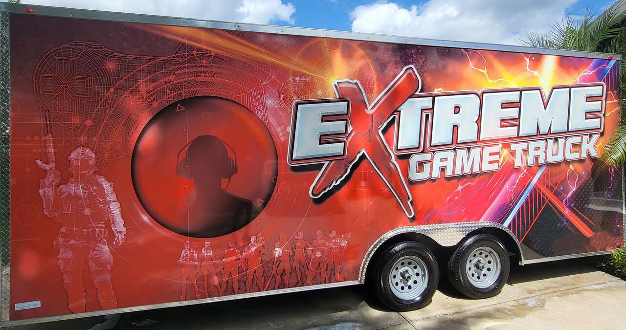 Climate-controlled game truck trailer in Central Florida