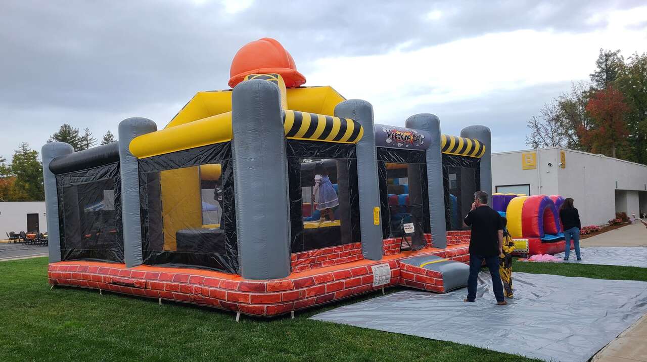 Wrecking Ball interactive inflatable rental at Christ Community Church in Carmichael CA