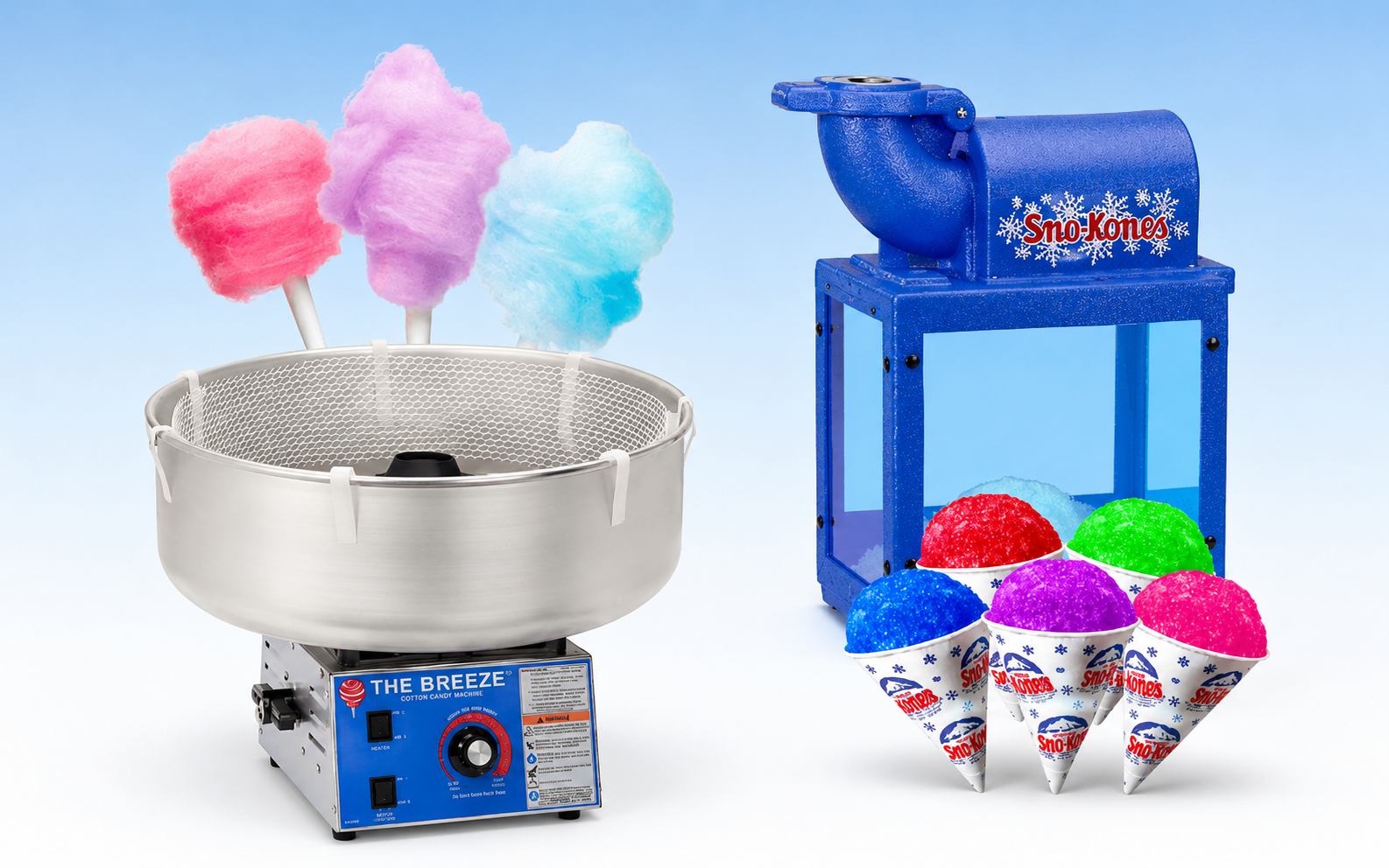 Snow cone and cotton candy concession rentals