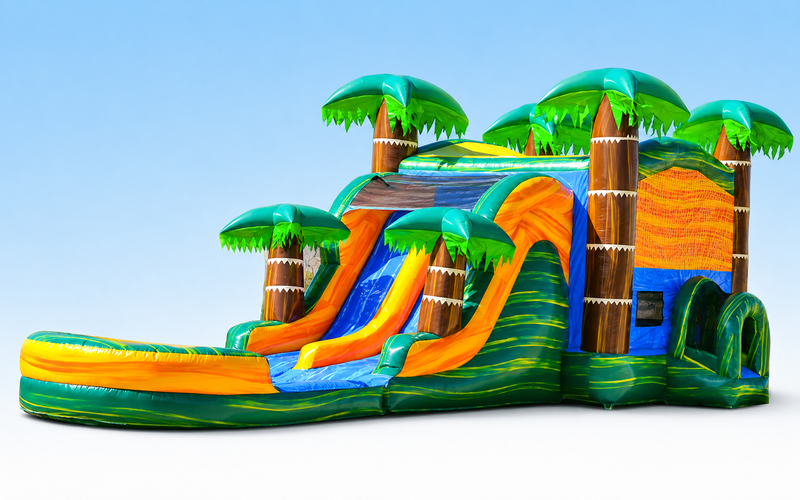 Wet combo bounce houses with water slides
