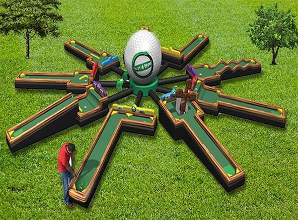 Inflatable 9 Hole Mini Golf