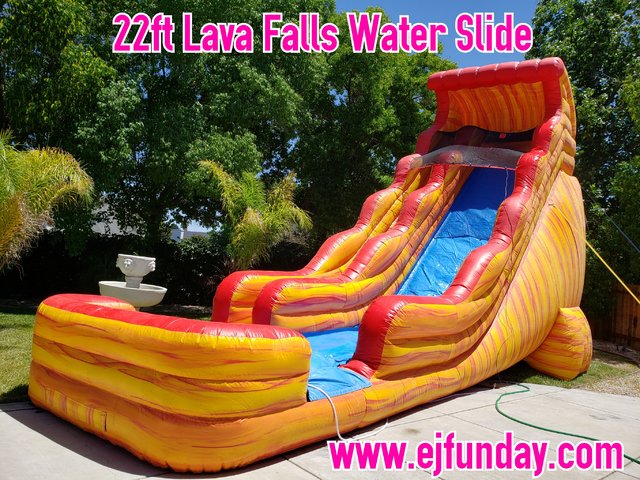 Bigger is Better! 22ft High Lava Falls Water Slide. Party Fun!