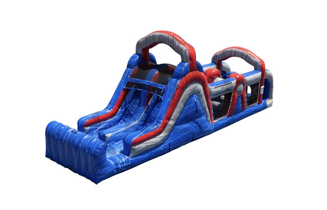 38ft American Rush Wet Dry Slide Obstacle Course
