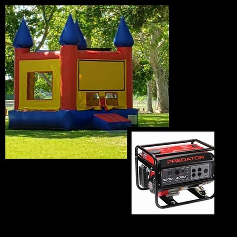 #3 13x13 Red and Yellow Jumper in a Park w/Generator 3500+watts