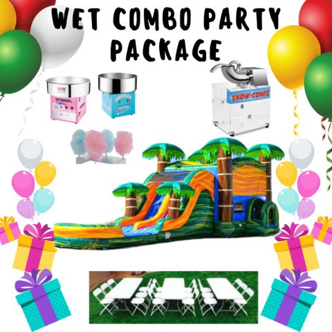 Wet Combo Bounce House Party Package