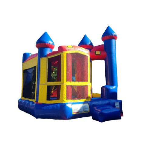 Combo 15x18 Backyard Castle Bounce House w/Slide and Hoop