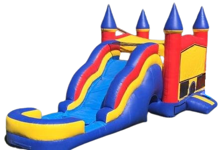 Combo 16x32 Big Rainbow Bounce House w/Slide Pop Up Obstacles and Hoop Dry Use