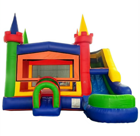 Combo Rainbow 19x19 Bounce House w/Front Slide Dry Use