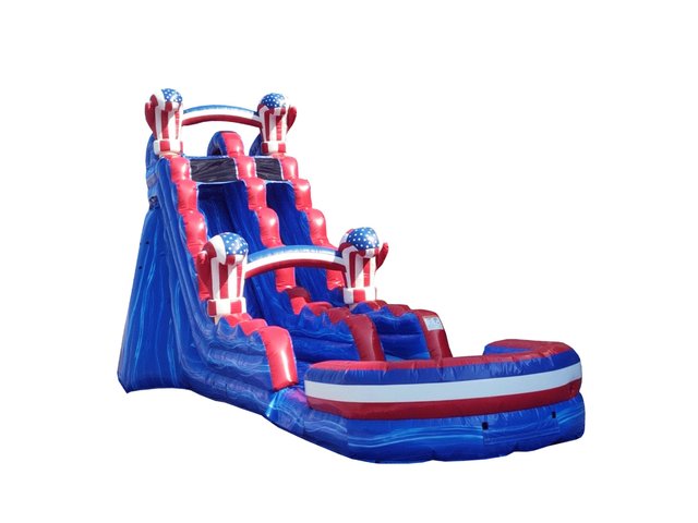 4th of July American Knockout Water Slide Red White Blue!