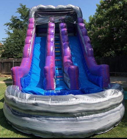 4th of July Purple Rush Dual Lane Water Slide 21