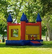 13x13 Multi Color Castle with Red, Yellow, and Blue | Area needed 15'Wx20'Lx14'H