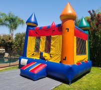 12x12 Rainbow Castle Bounce House Jumper | Area needed 13'Wx17'Lx14'H