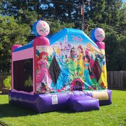 13x13 Disney Princess Multi Color Bounce House Jumper | Area needed 15'Wx20'Lx14'H