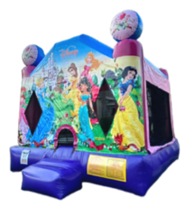 13x13 Disney Princess Multi Color Bounce House Jumper | Area needed 15'Wx20'Lx14'H