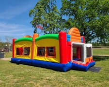 Ultimate Jumpy Bounce House Sports Arena Soccer Goals, Basketball Hoops, Volley Net, Joust