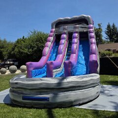 Purple Rush Dual Lane Water Slide 22ft