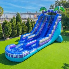 Tropical Blue Tides Dual Lane Water Slide 21ft