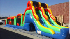 <h4><span style='color: #0000ff;'><strong>Obstacle Course Water Slide</strong></span></h4>
