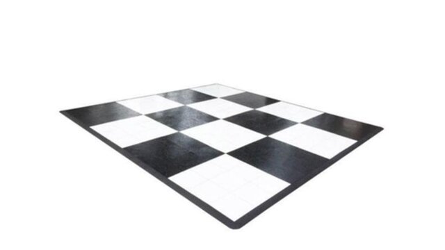 Black and White Slate Dance Floor 3'x3'
