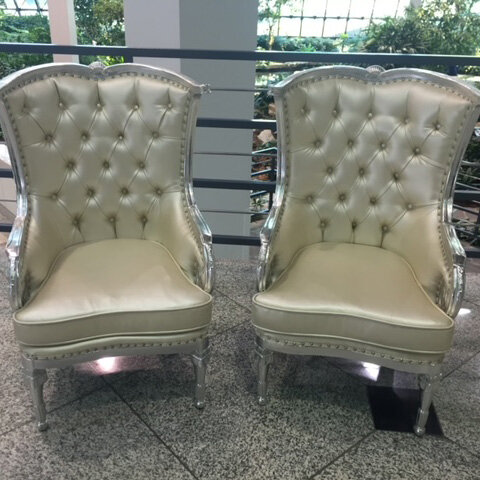 Silver Low Back King and Queen Chair